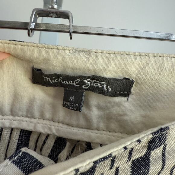 Michael Stars sz M‎ Blue White Stripe 100% Linen Summer Shorts - Picture 3 of 8